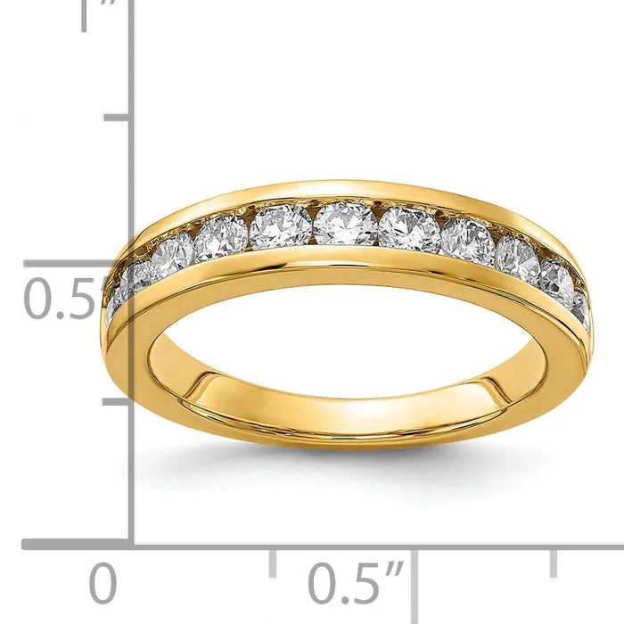 Rings Goldia 14k Yellow Gold 1 Ct Lab Grown Diamond VSSI G Channel Set Band Ring