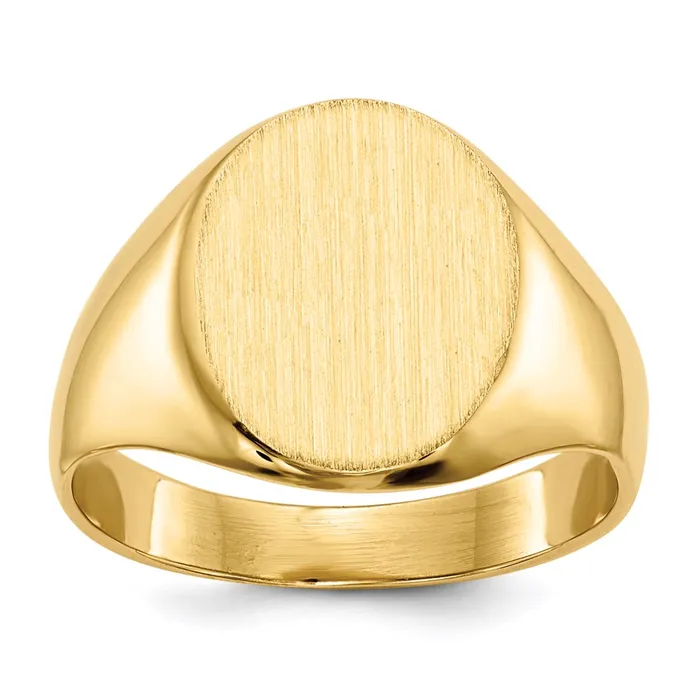 Rings Goldia 14K Yellow Gold 105x12mm Closed Back Signet Ring