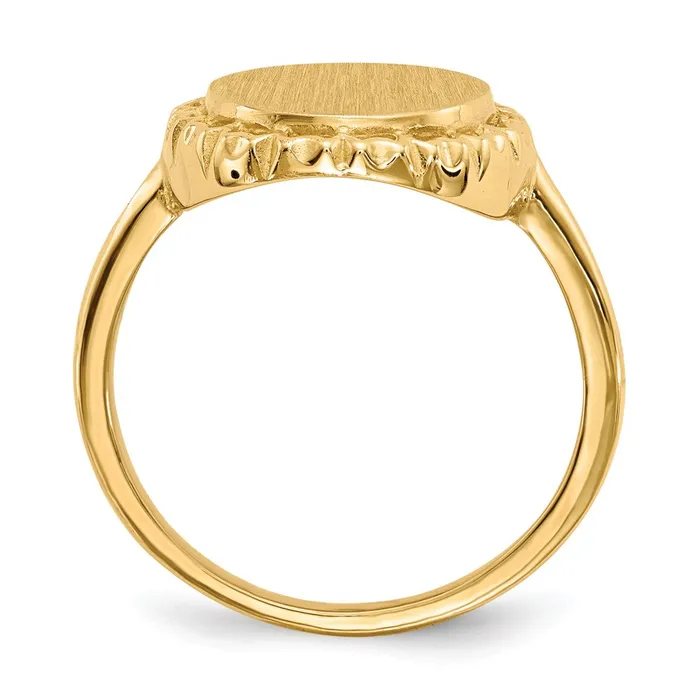 Rings Goldia 14K Yellow Gold 125x110mm Open Back Signet Ring