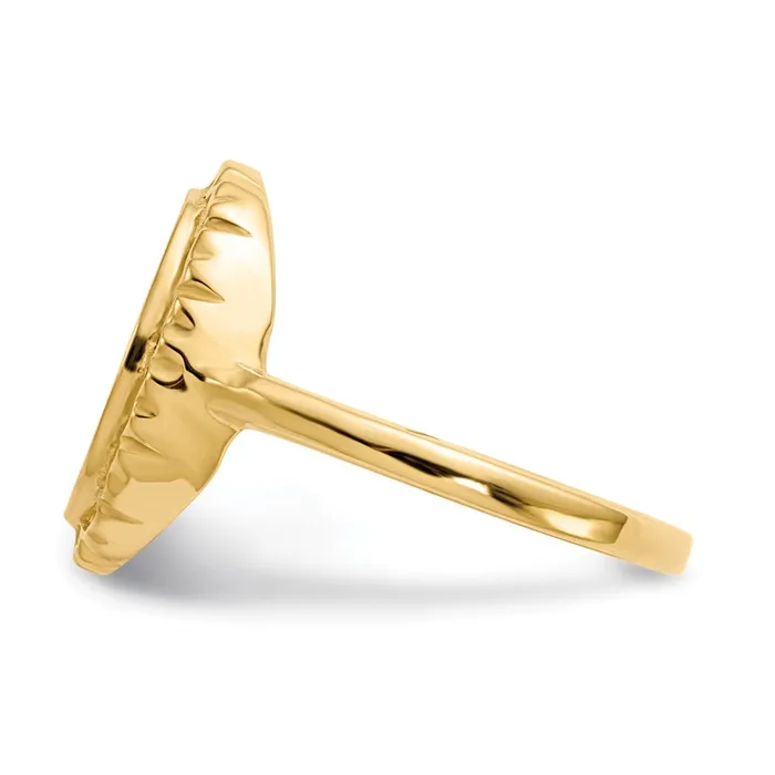 Rings Goldia 14K Yellow Gold 125x110mm Open Back Signet Ring