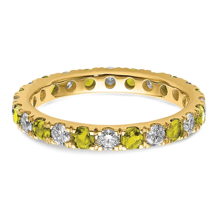 Rings Goldia 14k Yellow Gold 78 Ct Lab Grown Diamond VSSI G and Lab Created Sapphire Eternity Band Ring