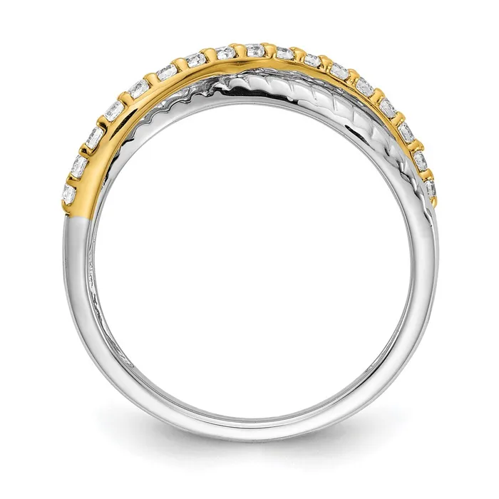 Rings Goldiacom 14k TwoTone Gold Real Diamond Fancy Ring
