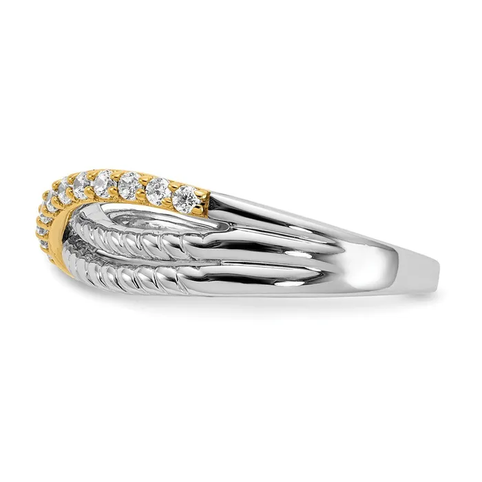 Rings Goldiacom 14k TwoTone Gold Real Diamond Fancy Ring