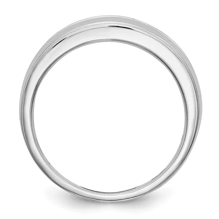 Rings Goldiacom 14K White Gold Real Diamond Mens Band