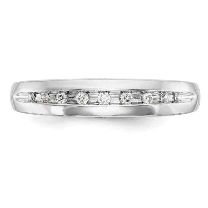 Rings Goldiacom 14K White Gold Real Diamond Mens Band