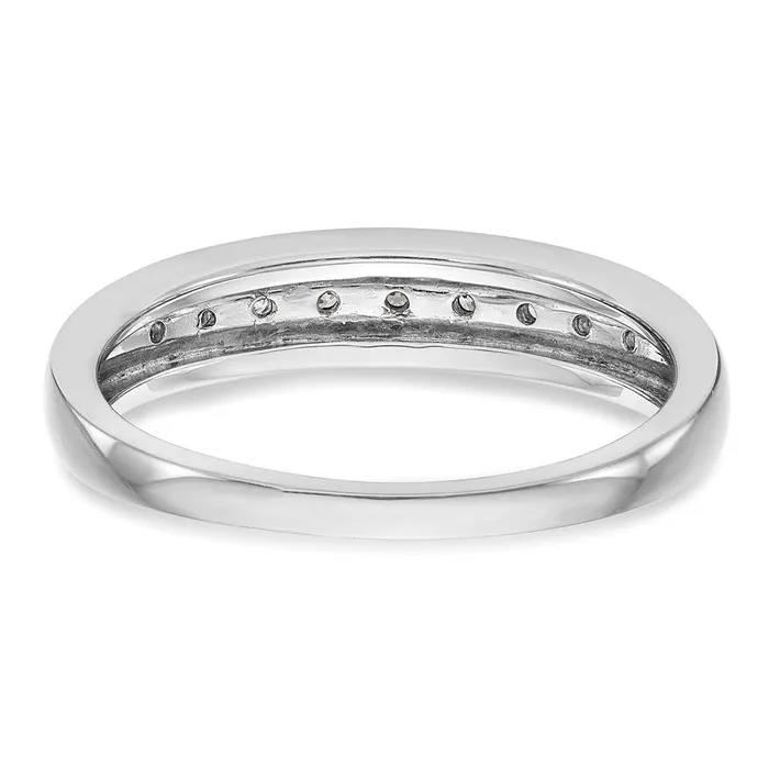 Rings Goldiacom 14K White Gold Real Diamond Mens Band