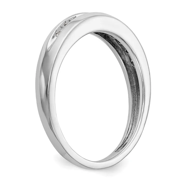 Rings Goldiacom 14K White Gold Real Diamond Mens Band