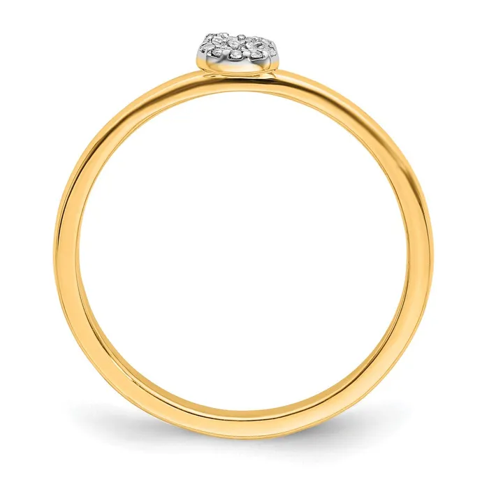 Rings Goldiacom 14k Yellow Gold Real Diamond Initial S Ring