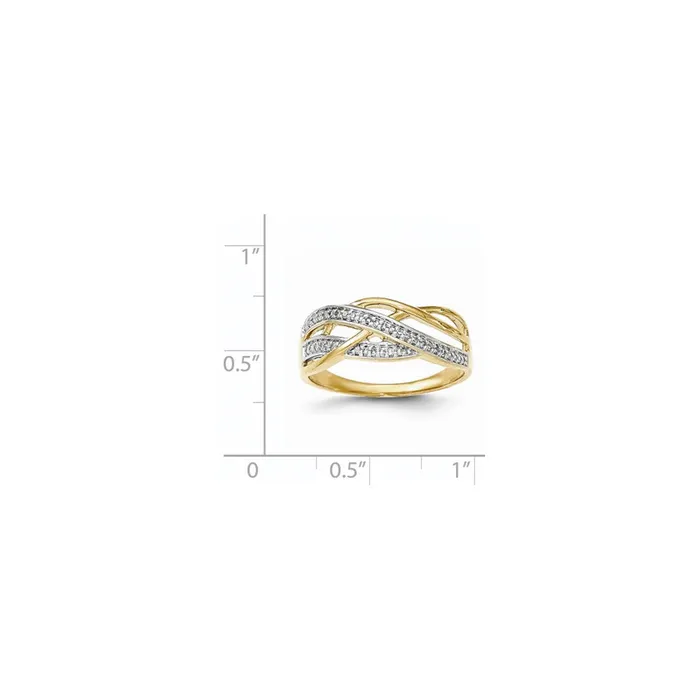 Rings Goldiacom 14K Yellow Gold Real Diamond Ring