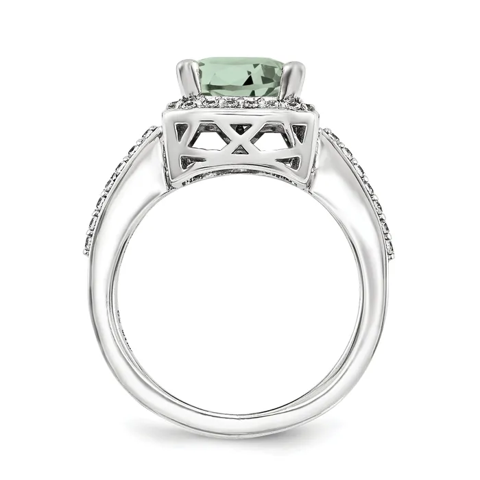 Rings Goldiacom 14KW AA Simulated Diamond Gemstone Ring