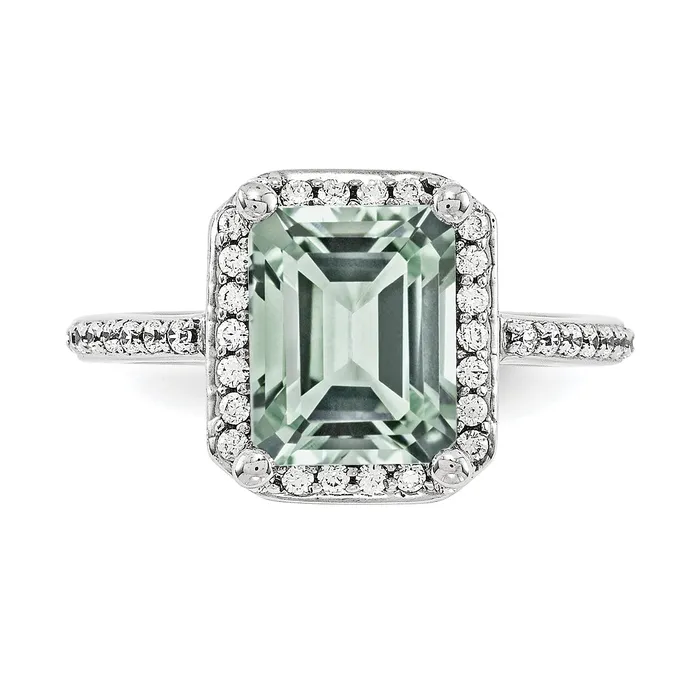 Rings Goldiacom 14KW AA Simulated Diamond Gemstone Ring