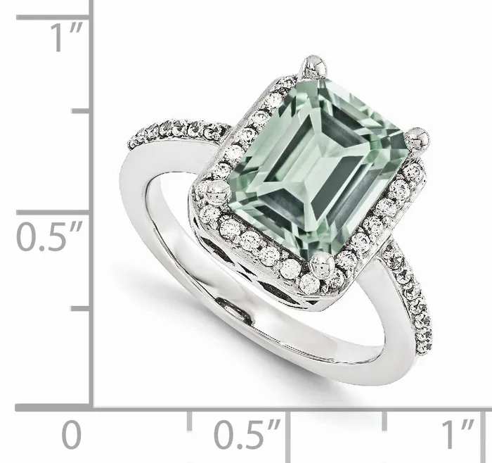 Rings Goldiacom 14KW AA Simulated Diamond Gemstone Ring