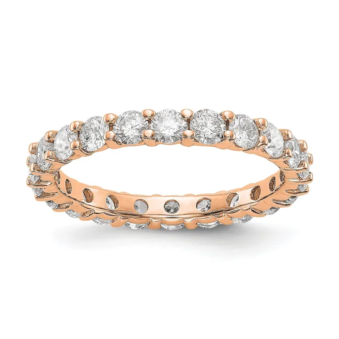 Rings Goldiacom 20 Ct Natural Diamond Womens Eternity Anniversary Wedding Band Ring in 14k Rose Pink Gold Rings Goldiacom 20 Ct Natural Diamond Womens Eternity Anniversary Wedding Band Ring in 14k Rose Pink Gold
