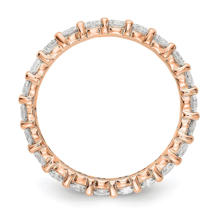Rings Goldiacom 20 Ct Natural Diamond Womens Eternity Anniversary Wedding Band Ring in 14k Rose Pink Gold