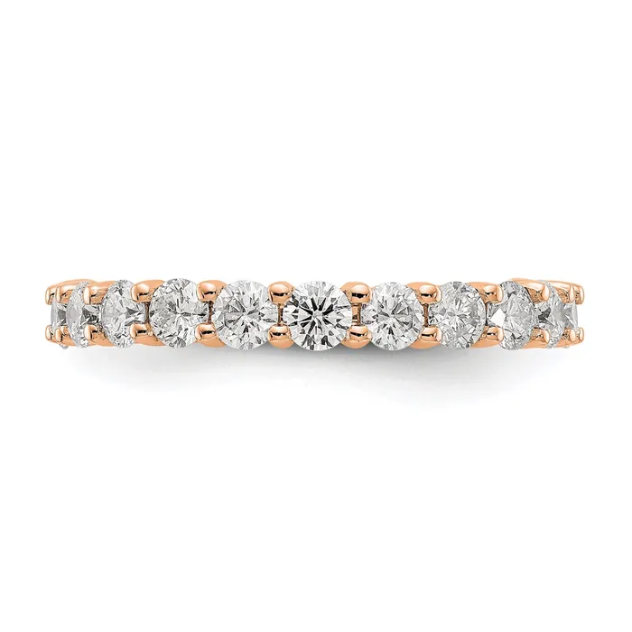 Rings Goldiacom 20 Ct Natural Diamond Womens Eternity Anniversary Wedding Band Ring in 14k Rose Pink Gold