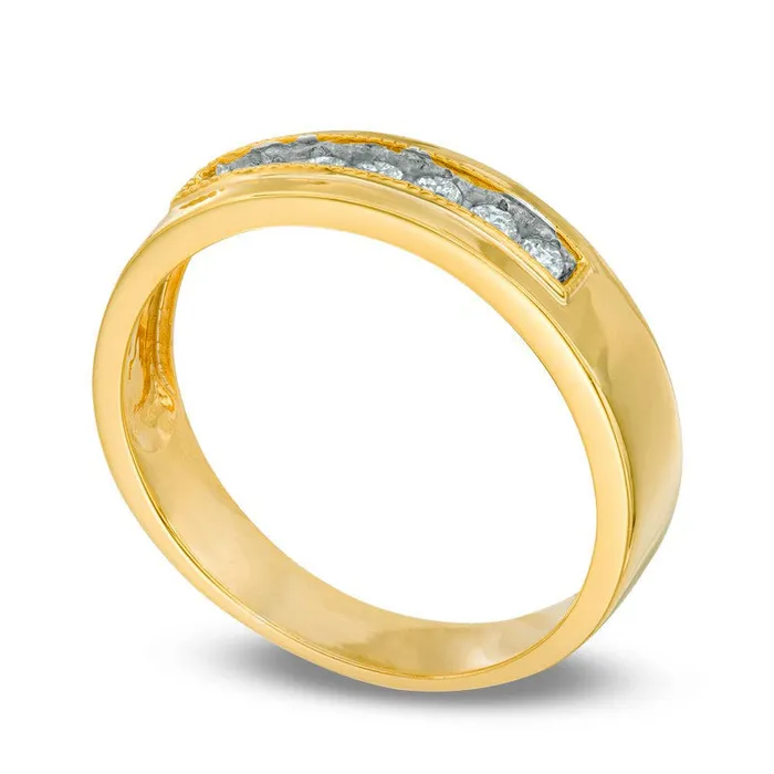 Rings Goldia Mens 025 CT TW Natural Diamond Wedding Band in Solid 10K Yellow Gold Rings Goldia Mens 025 CT TW Natural Diamond Wedding Band in Solid 10K Yellow Gold