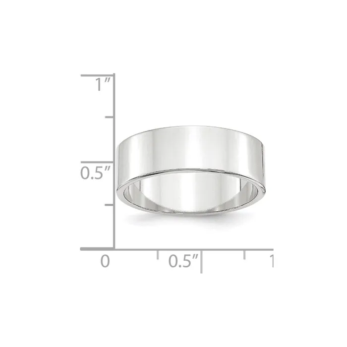 Rings Goldia Solid 10K White Gold 7mm Light Weight Flat MensWomens Wedding Band Ring Size 105 Rings Goldia Solid 10K White Gold 7mm Light Weight Flat MensWomens Wedding Band Ring Size 105