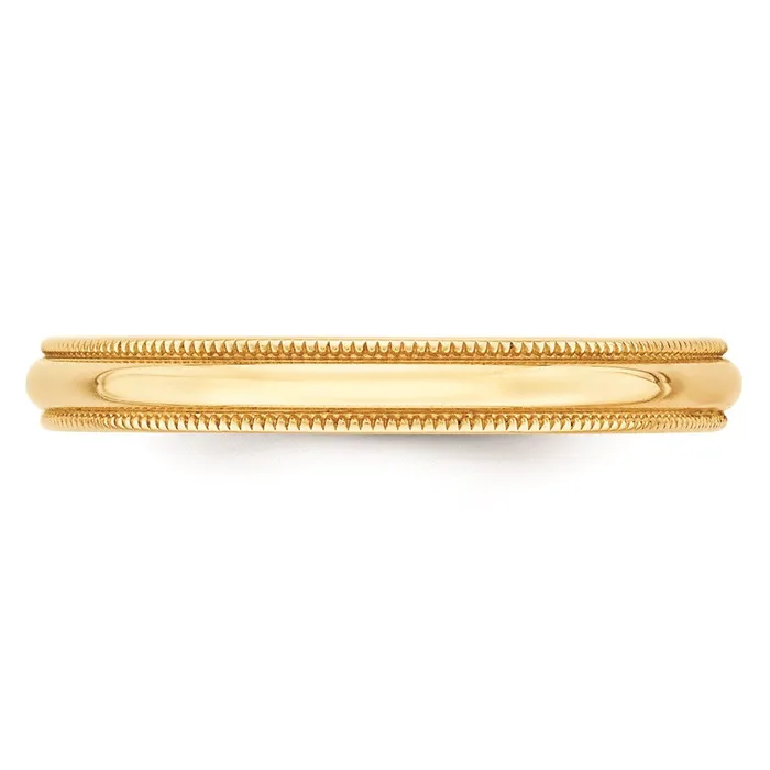 Rings Goldia Solid 10K Yellow Gold 3mm Light Weight Milgrain Half Round MensWomens Wedding Band Ring Size 105 Rings Goldia Solid 10K Yellow Gold 3mm Light Weight Milgrain Half Round MensWomens Wedding Band Ring Size 105