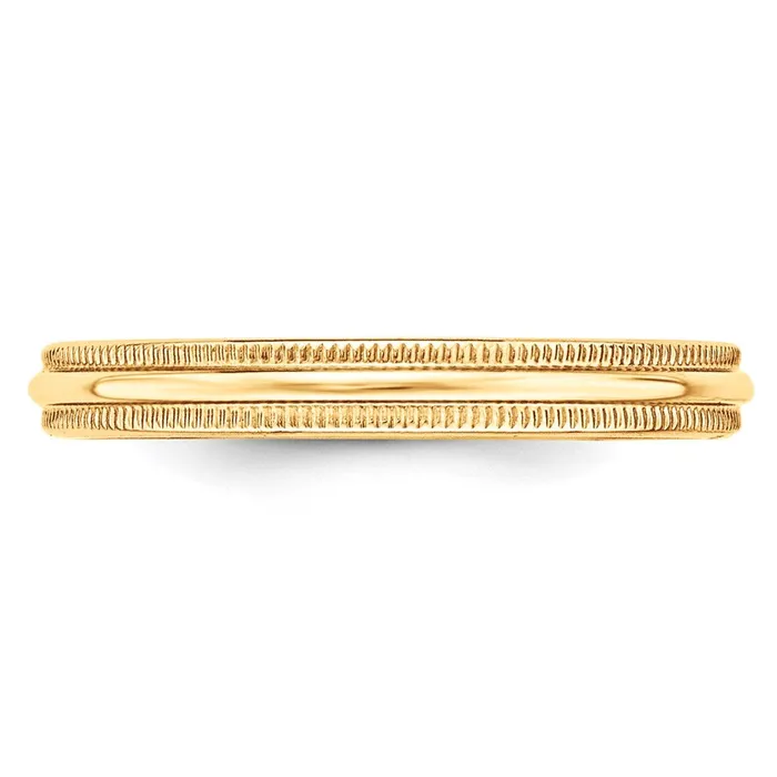 Rings Goldia Solid 10K Yellow Gold 3mm Light Weight Milgrain Half Round MensWomens Wedding Band Ring Size 105 Rings Goldia Solid 10K Yellow Gold 3mm Light Weight Milgrain Half Round MensWomens Wedding Band Ring Size 105