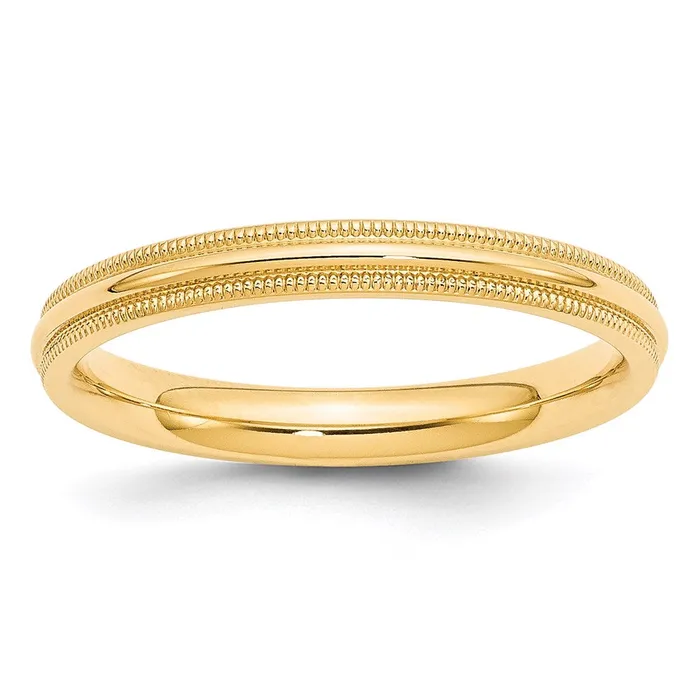 Rings Goldia Solid 10K Yellow Gold 3mm Milgrain Comfort Fit MensWomens Wedding Band Ring Size 7 Rings Goldia Solid 10K Yellow Gold 3mm Milgrain Comfort Fit MensWomens Wedding Band Ring Size 7