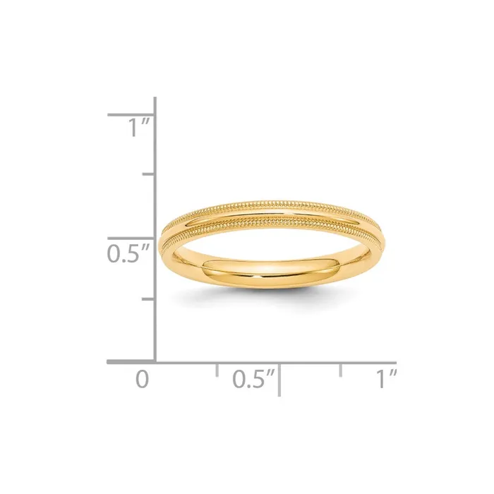 Rings Goldia Solid 10K Yellow Gold 3mm Milgrain Comfort Fit MensWomens Wedding Band Ring Size 7 Rings Goldia Solid 10K Yellow Gold 3mm Milgrain Comfort Fit MensWomens Wedding Band Ring Size 7