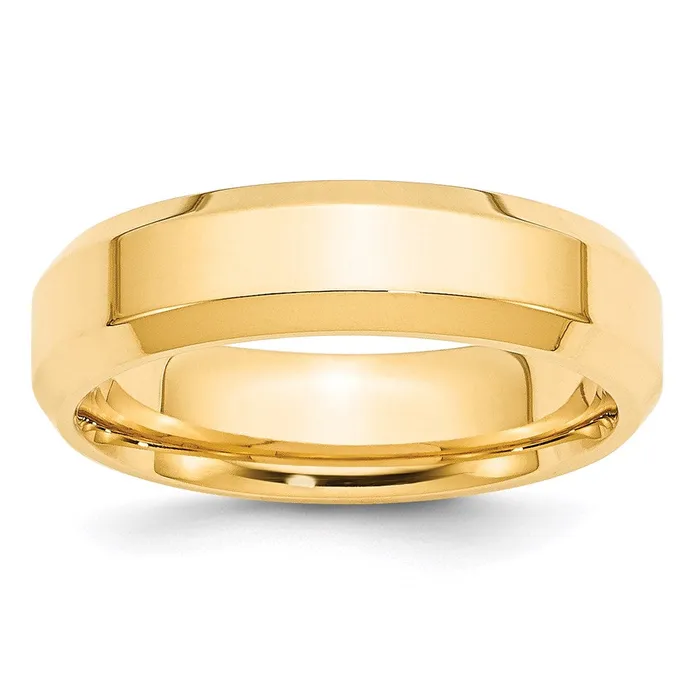 Rings Goldia Solid 10K Yellow Gold 6mm Bevel Edge Comfort Fit MensWomens Wedding Band Ring Size 45 Rings Goldia Solid 10K Yellow Gold 6mm Bevel Edge Comfort Fit MensWomens Wedding Band Ring Size 45