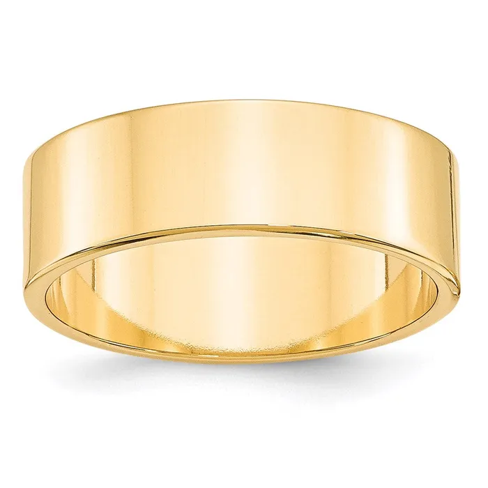 Rings Goldia Solid 10K Yellow Gold 7mm Light Weight Flat MensWomens Wedding Band Ring Size 14 Rings Goldia Solid 10K Yellow Gold 7mm Light Weight Flat MensWomens Wedding Band Ring Size 14
