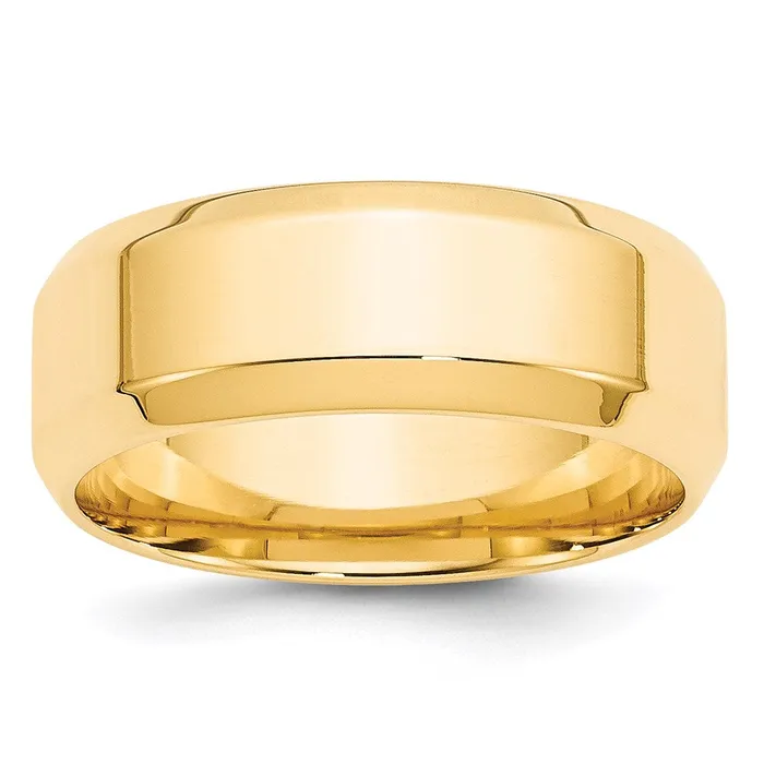 Rings Goldia Solid 10K Yellow Gold 8mm Bevel Edge Comfort Fit MensWomens Wedding Band Ring Size 11 Rings Goldia Solid 10K Yellow Gold 8mm Bevel Edge Comfort Fit MensWomens Wedding Band Ring Size 11