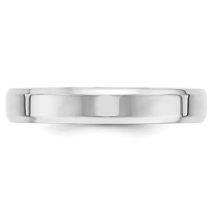 Rings Goldia Solid 14K White Gold 4mm Bevel Edge Comfort Fit MensWomens Wedding Band Ring Size 7 Rings Goldia Solid 14K White Gold 4mm Bevel Edge Comfort Fit MensWomens Wedding Band Ring Size 7