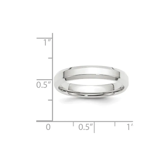 Rings Goldia Solid 14K White Gold 4mm Bevel Edge Comfort Fit MensWomens Wedding Band Ring Size 7 Rings Goldia Solid 14K White Gold 4mm Bevel Edge Comfort Fit MensWomens Wedding Band Ring Size 7