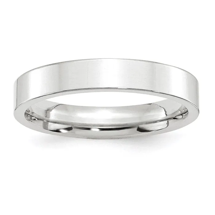 Rings Goldia Solid 14K White Gold 4mm Standard Flat Comfort Fit MensWomens Wedding Band Ring Size 55 Rings Goldia Solid 14K White Gold 4mm Standard Flat Comfort Fit MensWomens Wedding Band Ring Size 55