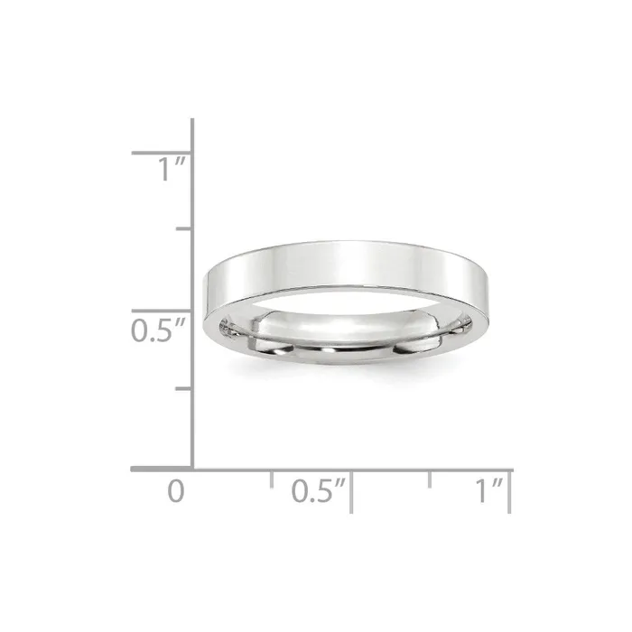 Rings Goldia Solid 14K White Gold 4mm Standard Flat Comfort Fit MensWomens Wedding Band Ring Size 55 Rings Goldia Solid 14K White Gold 4mm Standard Flat Comfort Fit MensWomens Wedding Band Ring Size 55