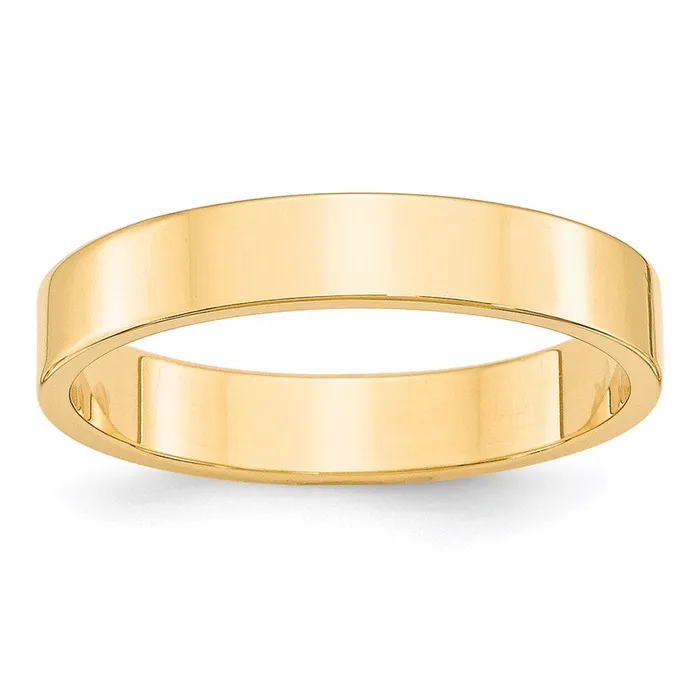 Rings Goldia Solid 14K Yellow Gold 4mm Light Weight Flat MensWomens Wedding Band Ring Size 85 Rings Goldia Solid 14K Yellow Gold 4mm Light Weight Flat MensWomens Wedding Band Ring Size 85