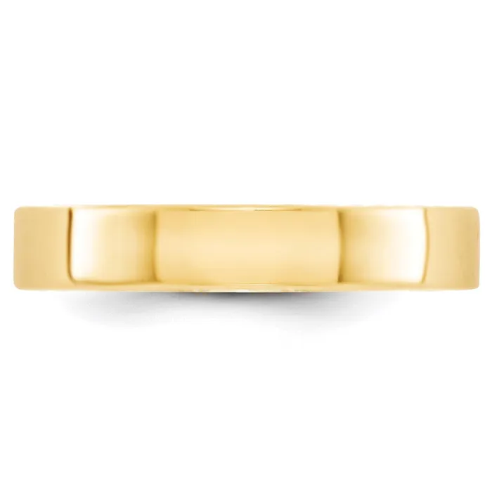 Rings Goldia Solid 14K Yellow Gold 4mm Light Weight Flat MensWomens Wedding Band Ring Size 85 Rings Goldia Solid 14K Yellow Gold 4mm Light Weight Flat MensWomens Wedding Band Ring Size 85