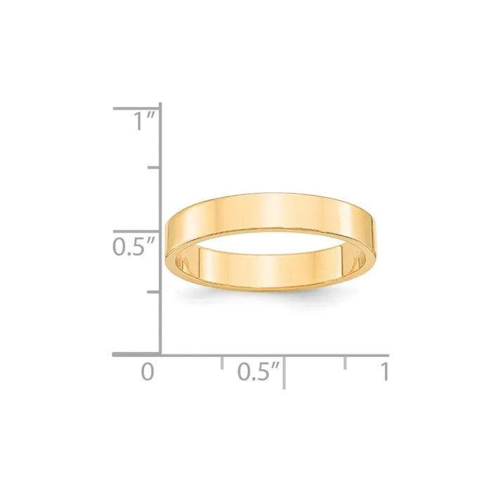 Rings Goldia Solid 14K Yellow Gold 4mm Light Weight Flat MensWomens Wedding Band Ring Size 85 Rings Goldia Solid 14K Yellow Gold 4mm Light Weight Flat MensWomens Wedding Band Ring Size 85