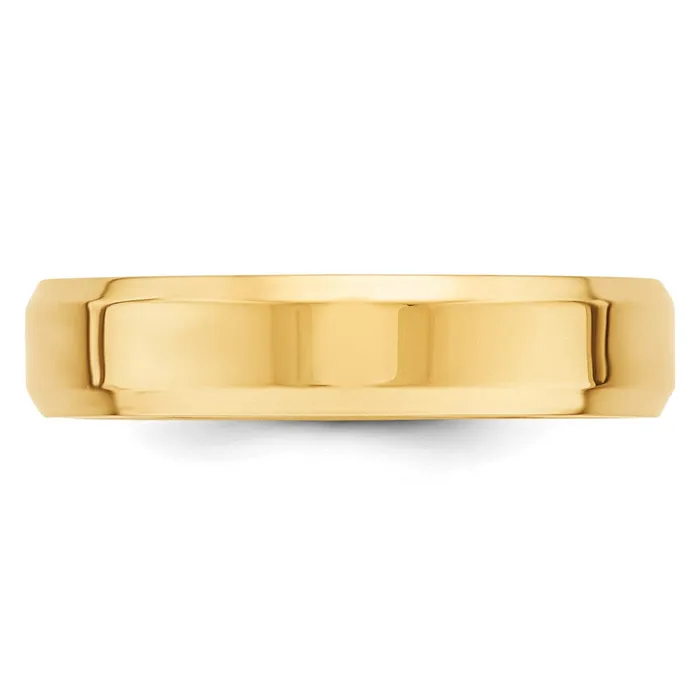 Rings Goldia Solid 14K Yellow Gold 5mm Bevel Edge Comfort Fit MensWomens Wedding Band Ring Size 11 Rings Goldia Solid 14K Yellow Gold 5mm Bevel Edge Comfort Fit MensWomens Wedding Band Ring Size 11