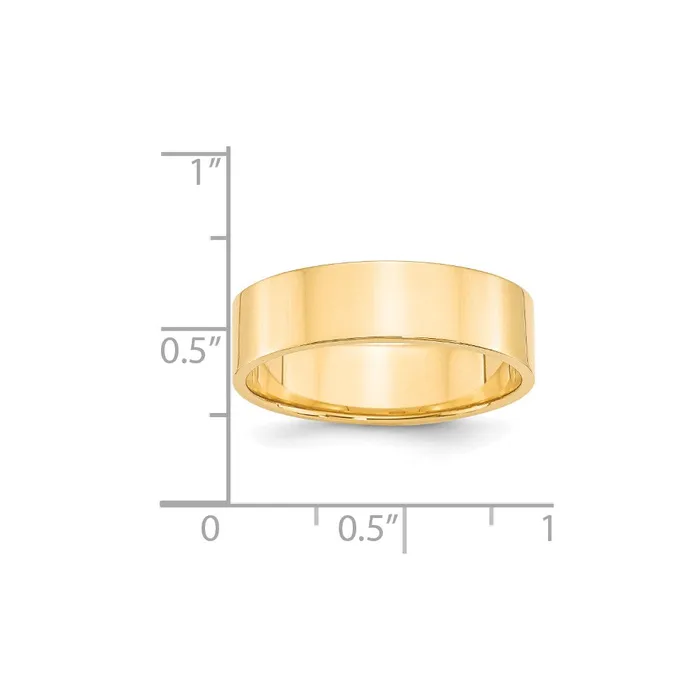 Rings Goldia Solid 14K Yellow Gold 6mm Light Weight Flat MensWomens Wedding Band Ring Size 10 Rings Goldia Solid 14K Yellow Gold 6mm Light Weight Flat MensWomens Wedding Band Ring Size 10