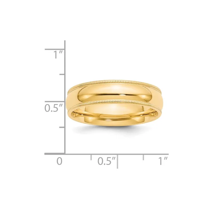 Rings Goldia Solid 14K Yellow Gold 6mm Milgrain Comfort Wedding MensWomens Wedding Band Ring Size 7 Rings Goldia Solid 14K Yellow Gold 6mm Milgrain Comfort Wedding MensWomens Wedding Band Ring Size 7