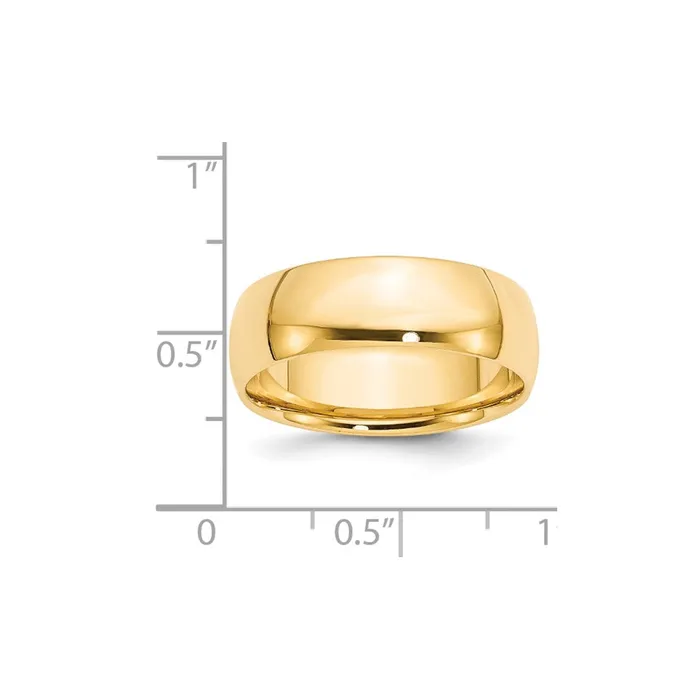 Rings Goldia Solid 14K Yellow Gold 7mm Light Weight Comfort Fit MensWomens Wedding Band Ring Size 45 Rings Goldia Solid 14K Yellow Gold 7mm Light Weight Comfort Fit MensWomens Wedding Band Ring Size 45