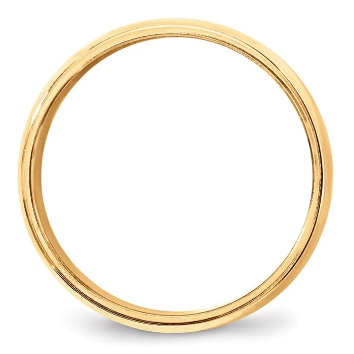 Rings Goldia Solid 14K Yellow Gold 8mm Milgrain Half Round MensWomens Wedding Band Ring Size 4 Rings Goldia Solid 14K Yellow Gold 8mm Milgrain Half Round MensWomens Wedding Band Ring Size 4