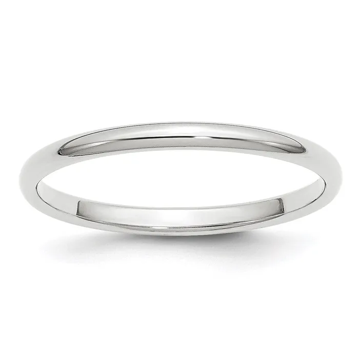 Rings Goldia Solid 18K White Gold 2mm Half Round MensWomens Wedding Band Ring Size 105 Rings Goldia Solid 18K White Gold 2mm Half Round MensWomens Wedding Band Ring Size 105