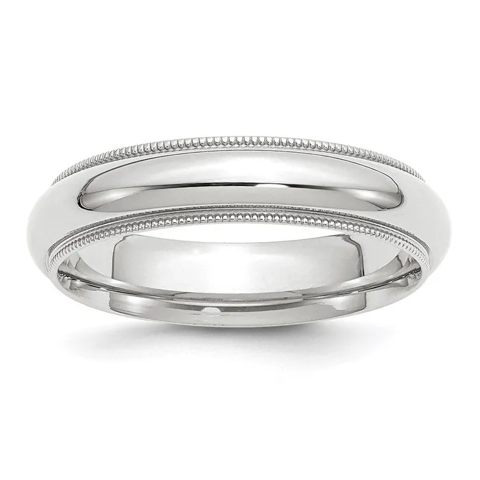 Rings Goldia Solid 18K White Gold 5mm Milgrain Comfort Fit MensWomens Wedding Band Ring Size 115 Rings Goldia Solid 18K White Gold 5mm Milgrain Comfort Fit MensWomens Wedding Band Ring Size 115