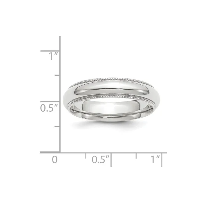 Rings Goldia Solid 18K White Gold 5mm Milgrain Comfort Fit MensWomens Wedding Band Ring Size 115 Rings Goldia Solid 18K White Gold 5mm Milgrain Comfort Fit MensWomens Wedding Band Ring Size 115