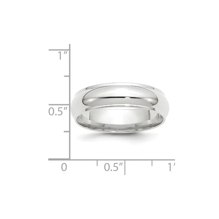 Rings Goldia Solid 18K White Gold 6mm Half Round with Edge MensWomens Wedding Band Ring Size 14 Rings Goldia Solid 18K White Gold 6mm Half Round with Edge MensWomens Wedding Band Ring Size 14