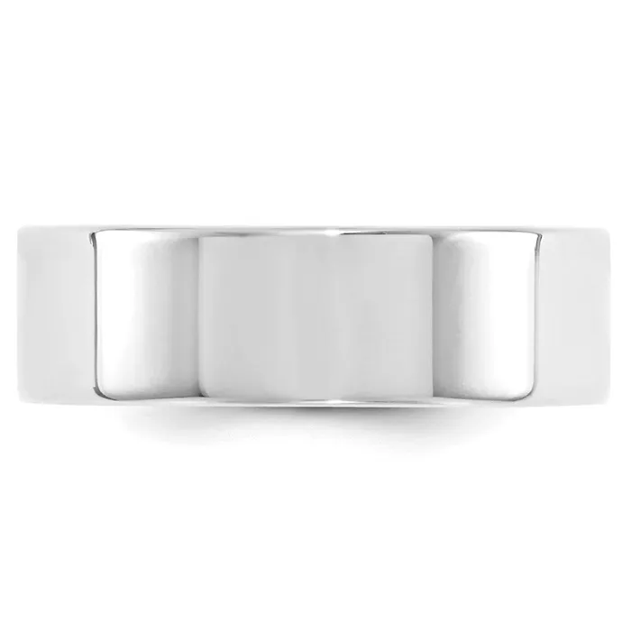 Rings Goldia Solid 18K White Gold 7mm Standard Flat Comfort Fit MensWomens Wedding Band Ring Size 13 Rings Goldia Solid 18K White Gold 7mm Standard Flat Comfort Fit MensWomens Wedding Band Ring Size 13
