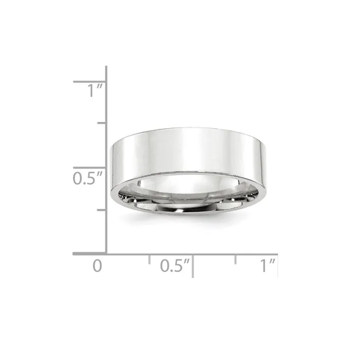 Rings Goldia Solid 18K White Gold 7mm Standard Flat Comfort Fit MensWomens Wedding Band Ring Size 13 Rings Goldia Solid 18K White Gold 7mm Standard Flat Comfort Fit MensWomens Wedding Band Ring Size 13