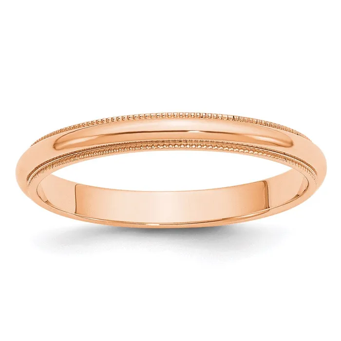Rings Goldia Solid 18K Yellow Gold Rose Gold 3mm Milgrain HalfRound Wedding MensWomens Wedding Band Ring Size 95 Rings Goldia Solid 18K Yellow Gold Rose Gold 3mm Milgrain HalfRound Wedding MensWomens Wedding Band Ring Size 95