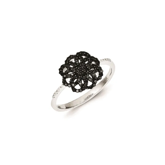 Rings Goldia Sterling Silver Black Diamond Ring