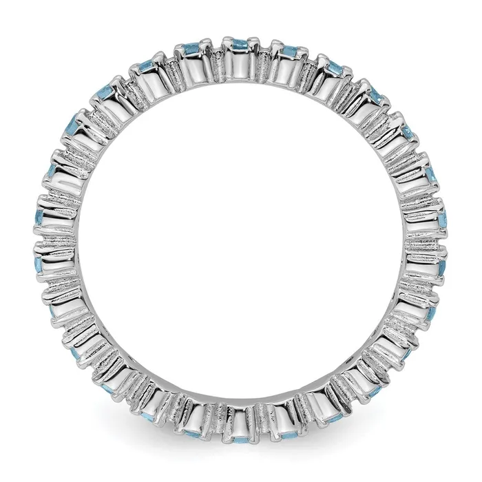 Rings Goldia Sterling Silver Stackable Expressions Aquamarine Ring