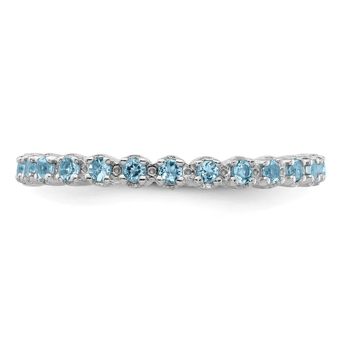 Rings Goldia Sterling Silver Stackable Expressions Aquamarine Ring